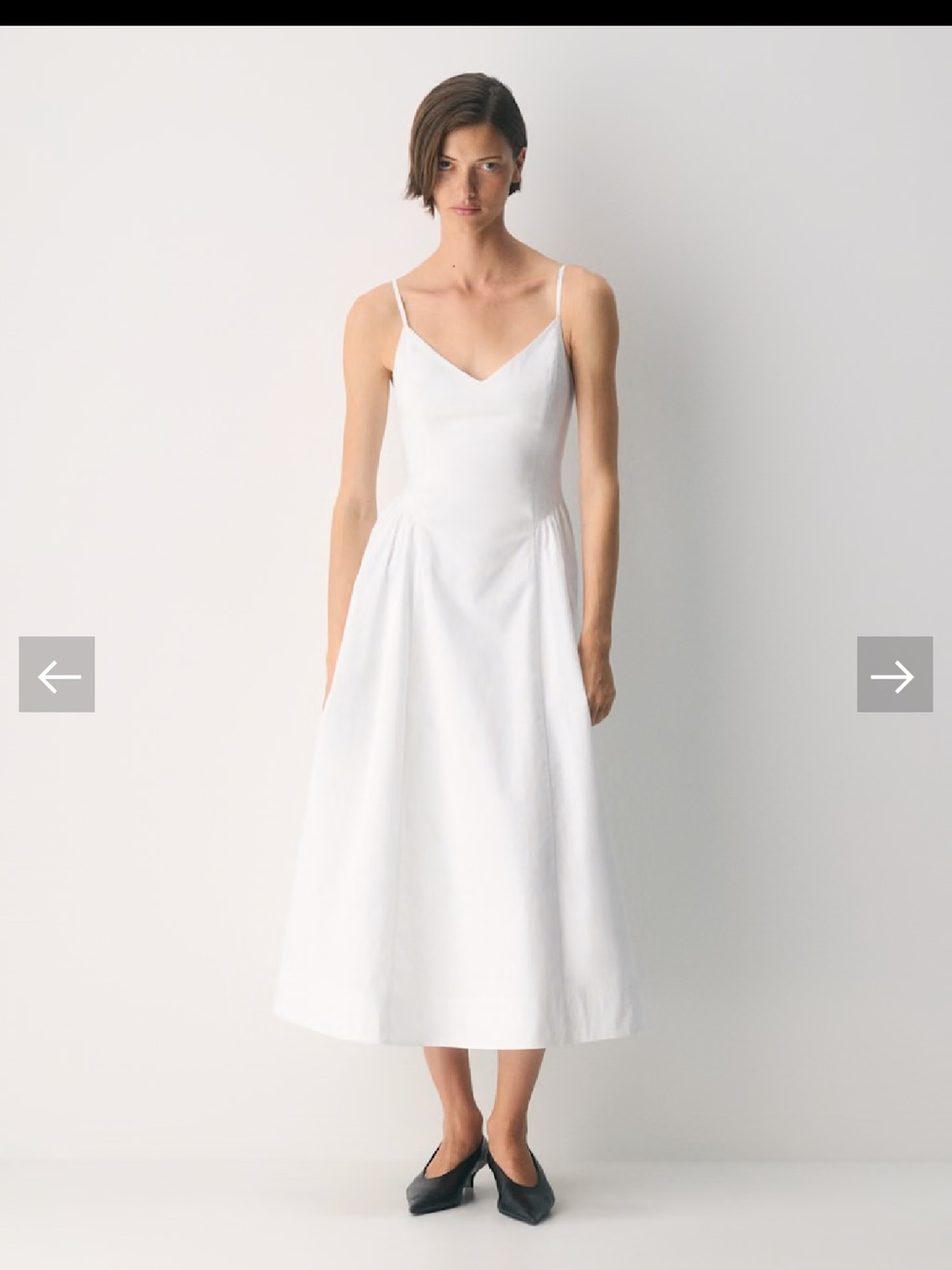 NWOT Aritzia Technique Poplin Dress White